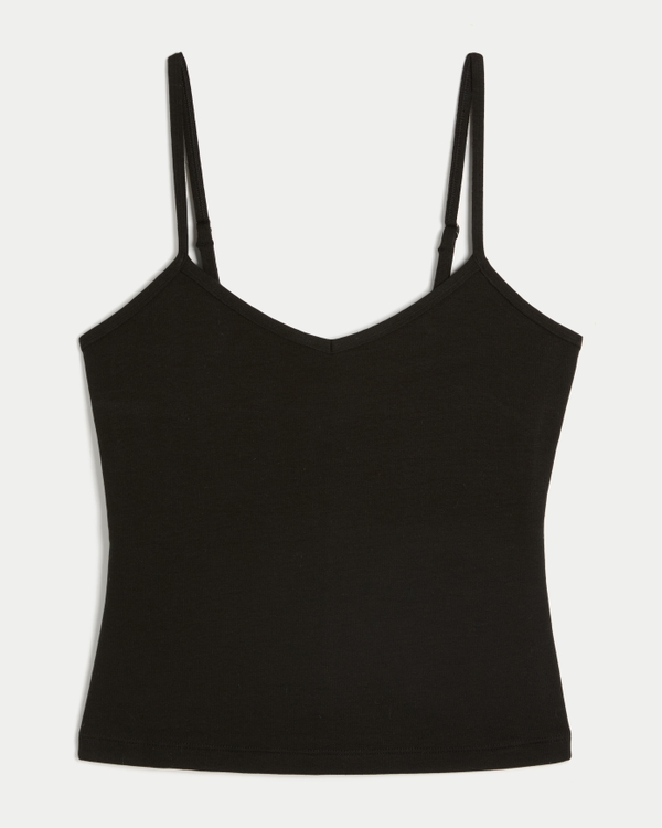 Must-Have Basics Baby V-Neck Cami, Black view 1