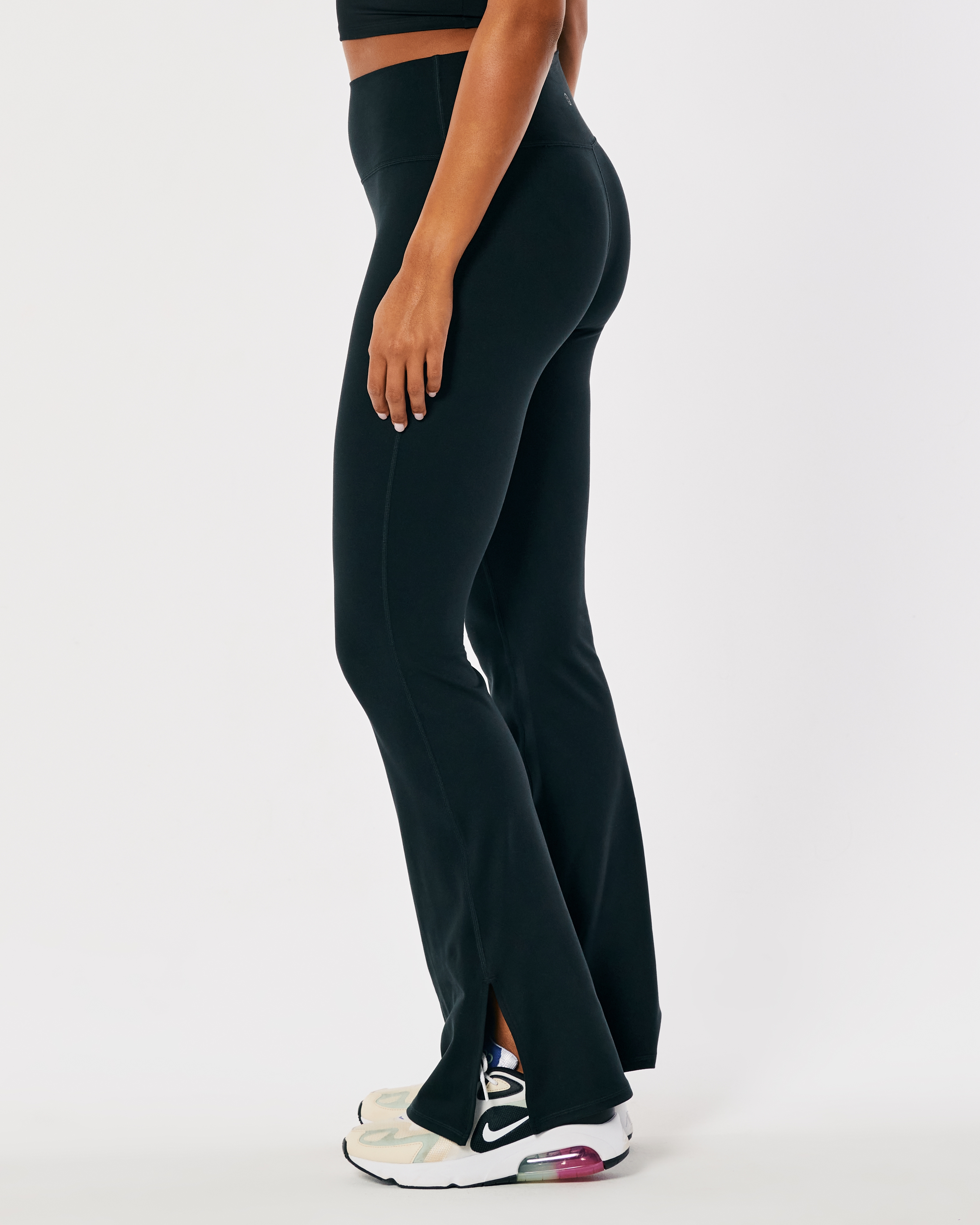 Extra High-Waisted PowerSoft Ribbed Super Flare Leggings