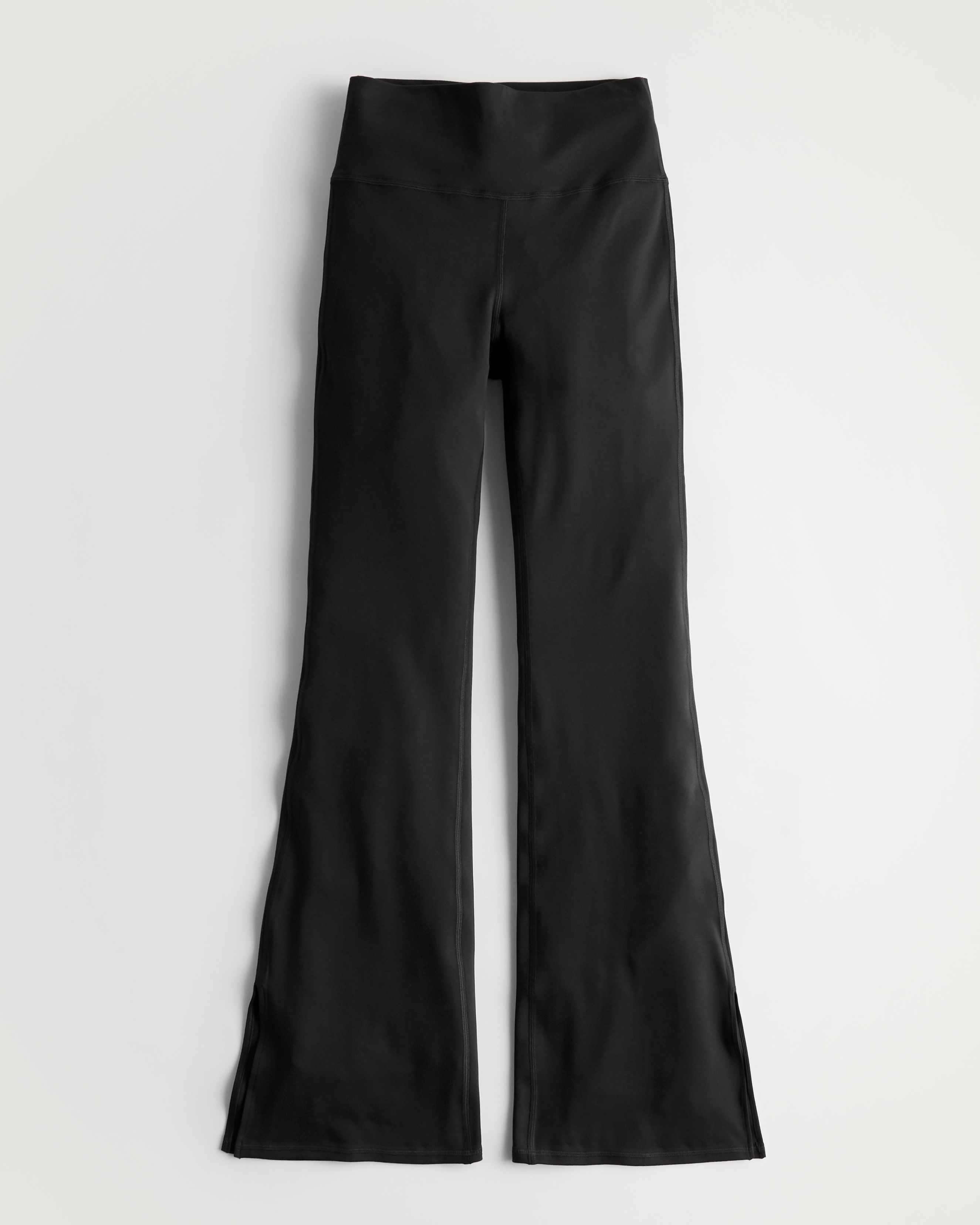 Split Hem Black Flare Trouser