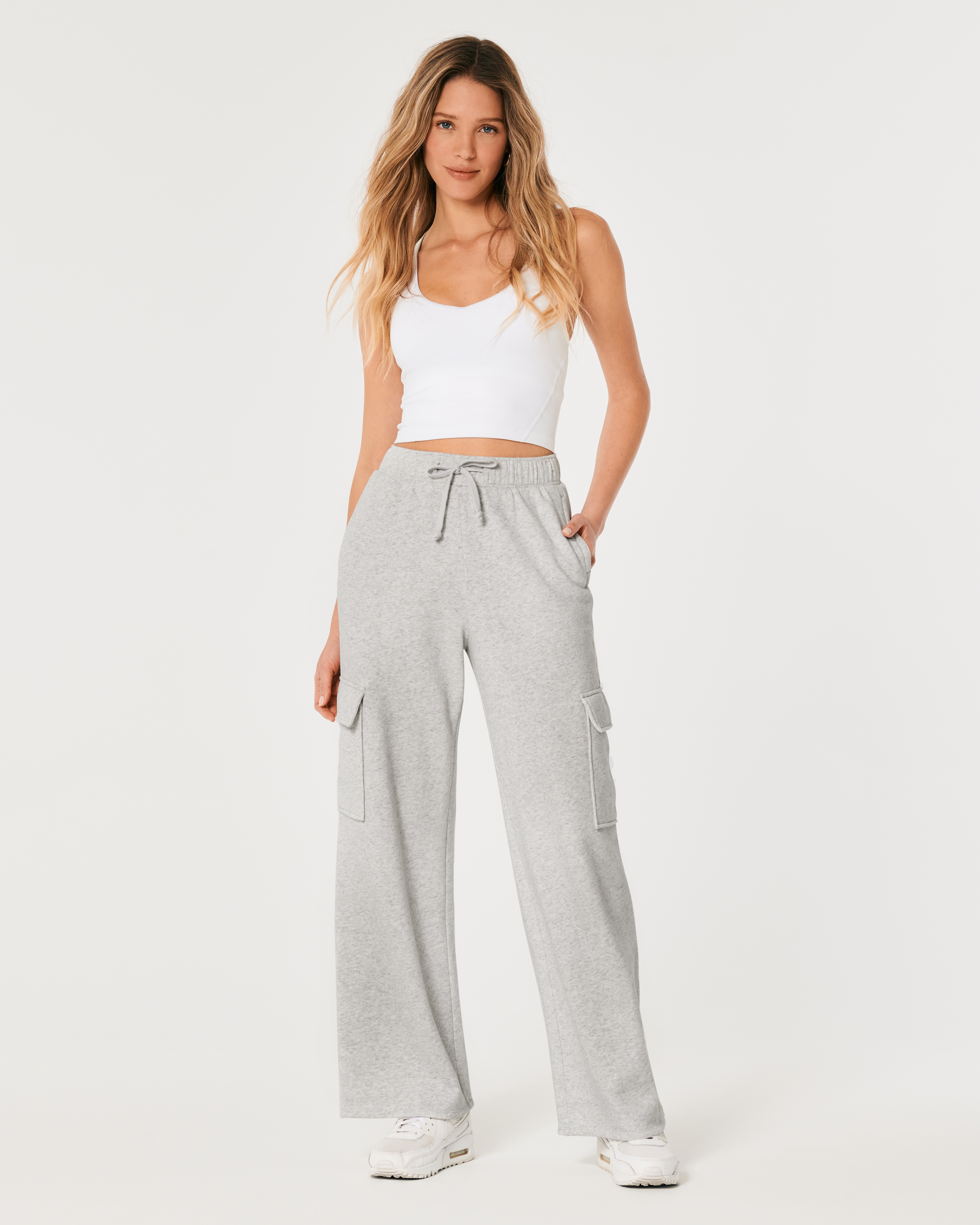 Women s Gilly Hicks Active Wide Leg Cargo Sweatpants Women s Up to 40 Off Select Styles HollisterCo