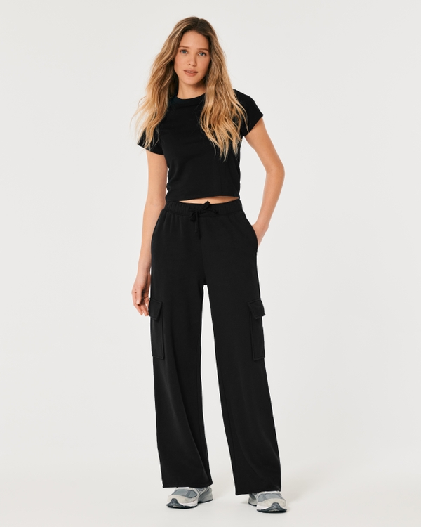 Hollister Gilly Hicks Active Cooldown Crop Wide-Leg Pants