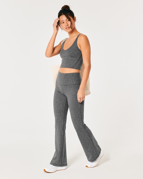 Hollister Black Criss-Cross Flared Leggings - $15 (57% Off Retail