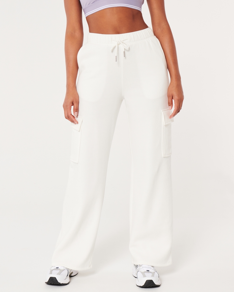 Women's Gilly Hicks Active Wide-Leg Cargo Sweatpants, Women's Clearance