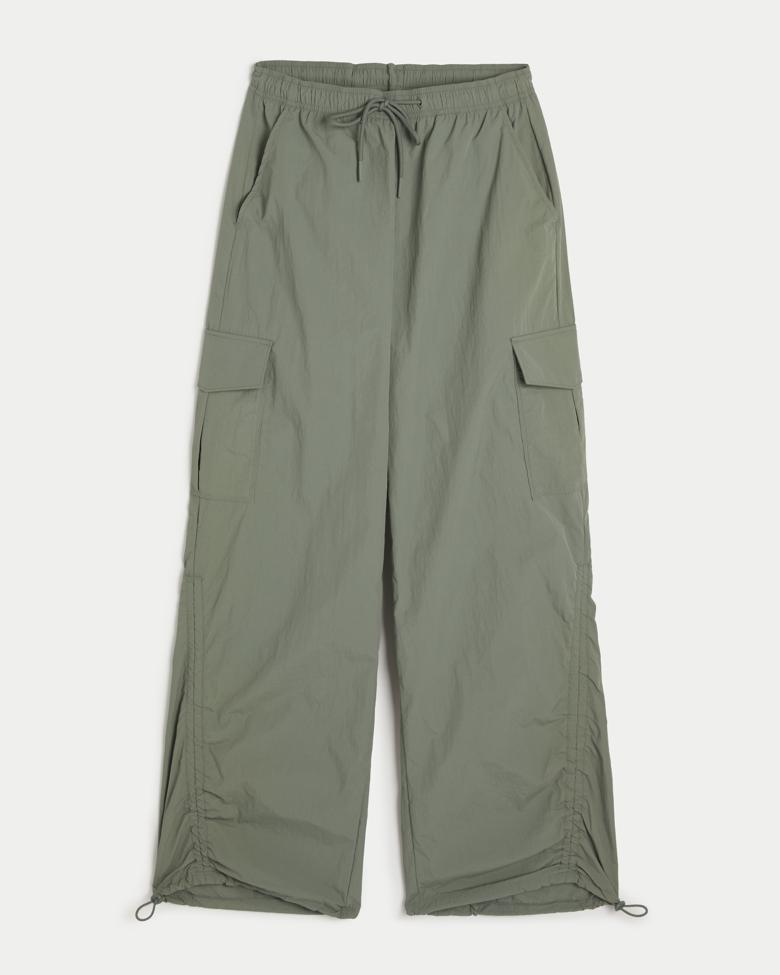 Bright Green Woven Contrast Seam Detail Cargo Pants