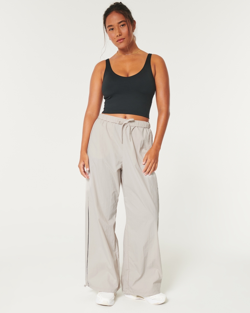 Gilly Hicks Active Tipped Crinkle Parachute Pants