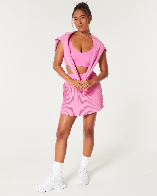 Jupe-culotte plissée Gilly Hicks Active, Rose view 2