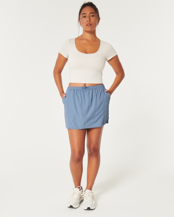 Gilly Hicks Active Parachute Skort, Blue view 2