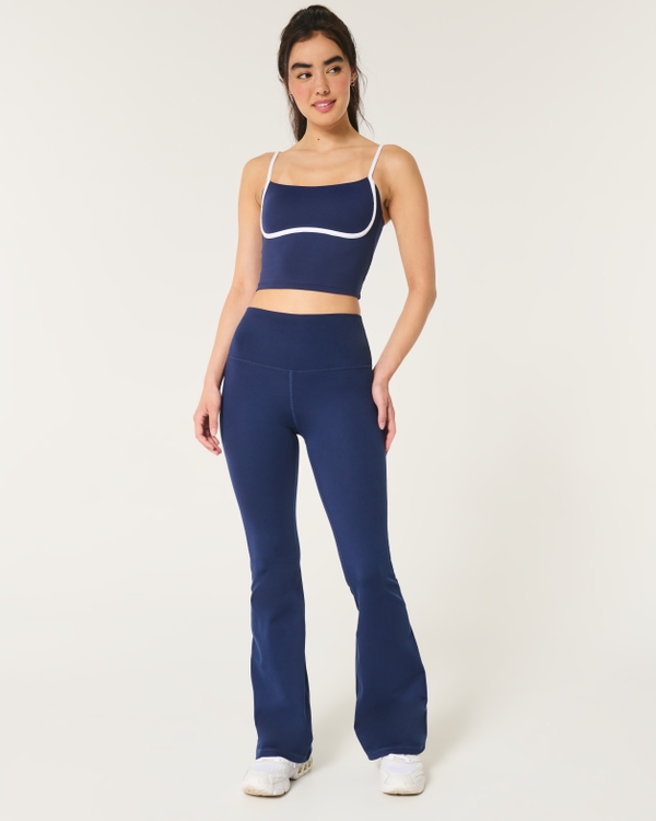 Gilly Hicks Active Recharge High-Rise Flare Leggings, Navy