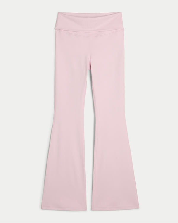 Gilly Hicks Active Recharge Foldover Waist Flare Pants, Petal Pink