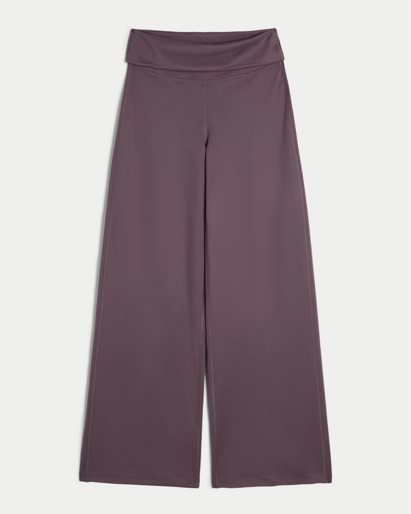 Gilly Hicks Active Recharge Hose mit weitem Bein und umgeschlagenem Bund, Dunkles Mauve view 1