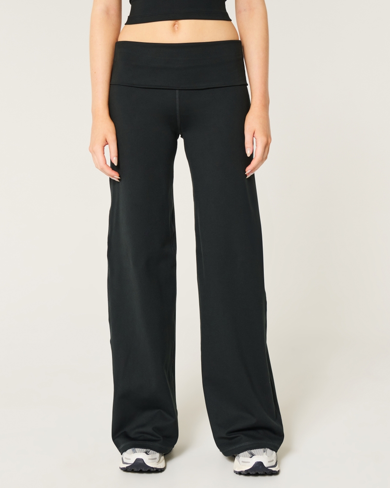 Gilly Hicks Active Recharge Foldover Waist Wide-Leg Pants