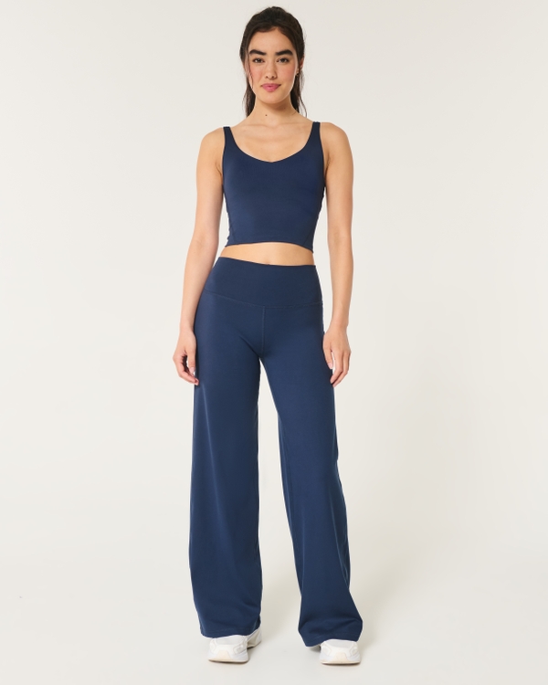 Gilly Hicks Active Recharge Wide-Leg Pants, Navy
