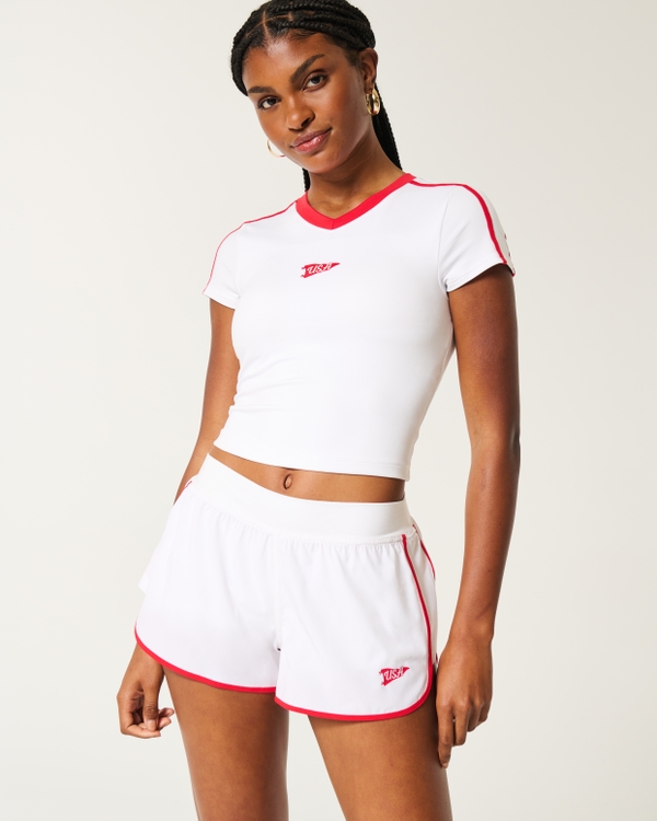 White active shorts sales