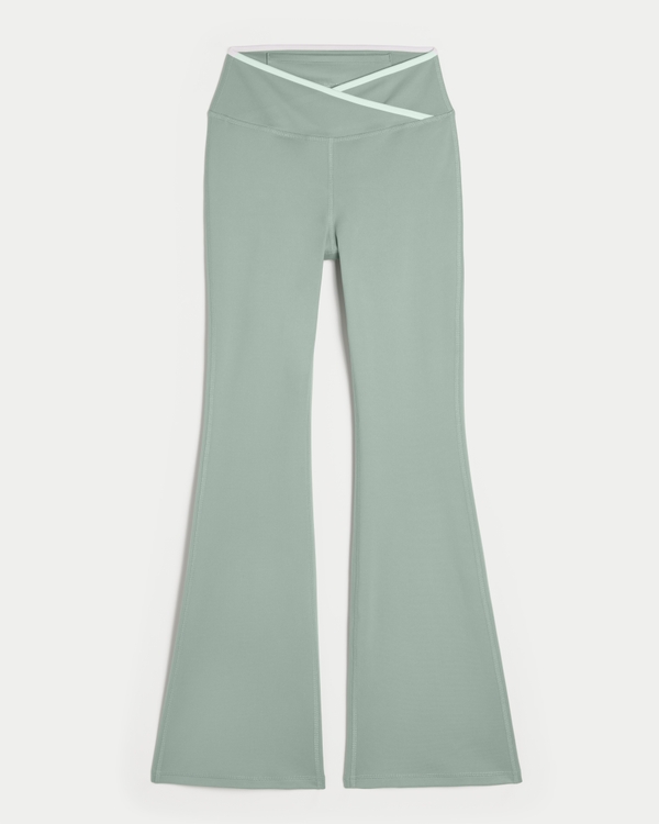 Gilly Hicks Active Recharge Tipped Flare Pants, Glacier Green view 1