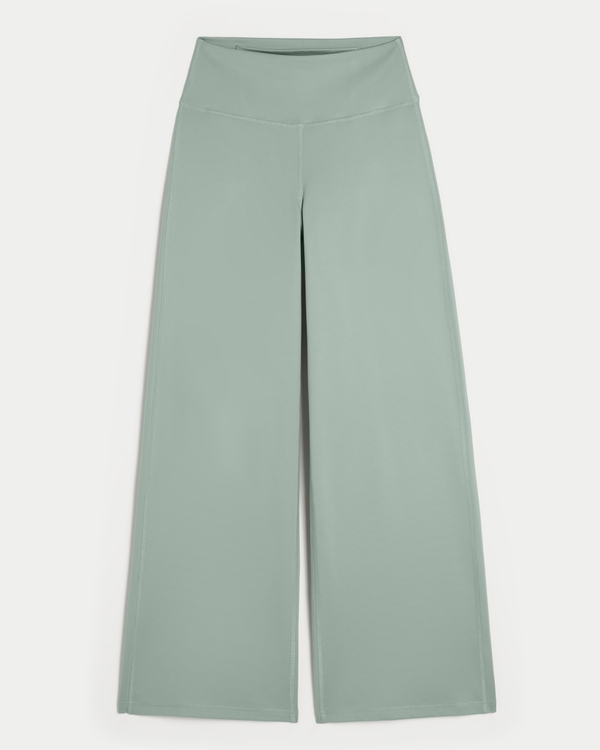Gilly Hicks Active Recharge Wide-Leg Pants, Glacier Green view 1