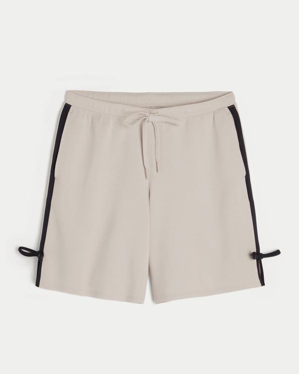 Gilly Hicks Active Cooldown Side Bow Shorts, Stone view 1