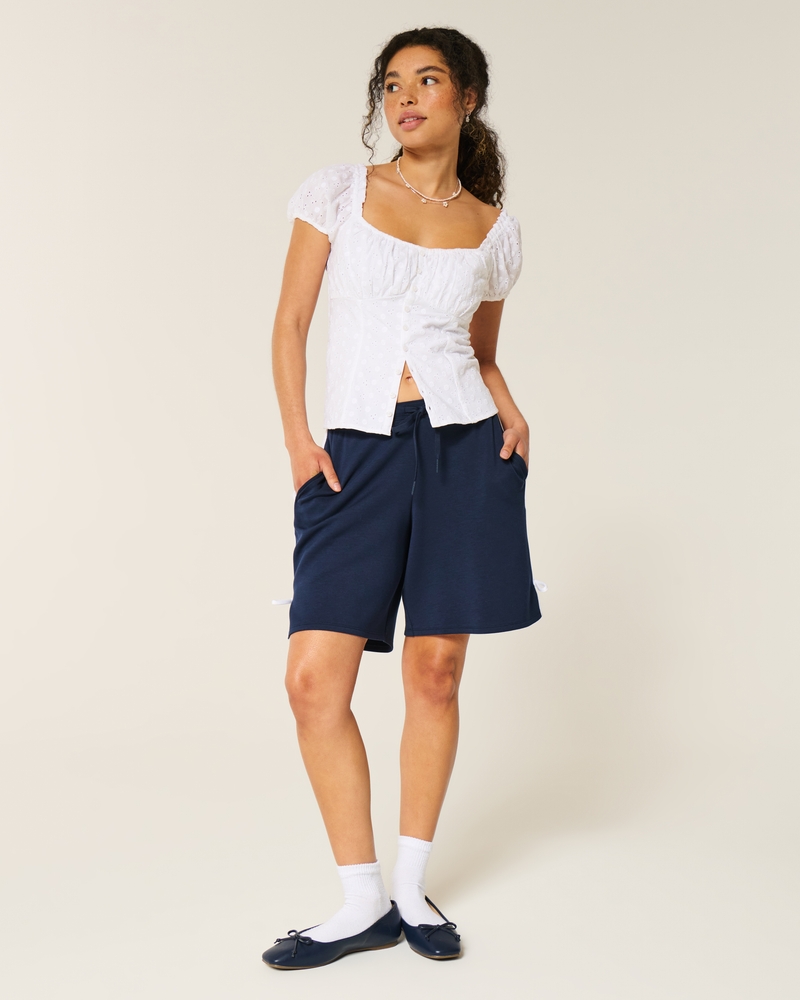 Gilly Hicks Active Cooldown Side Bow Shorts