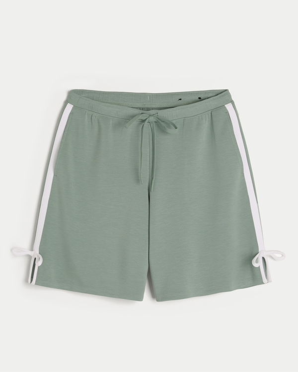 Gilly Hicks Active Cooldown Side Bow Shorts, Glacier Green view 1