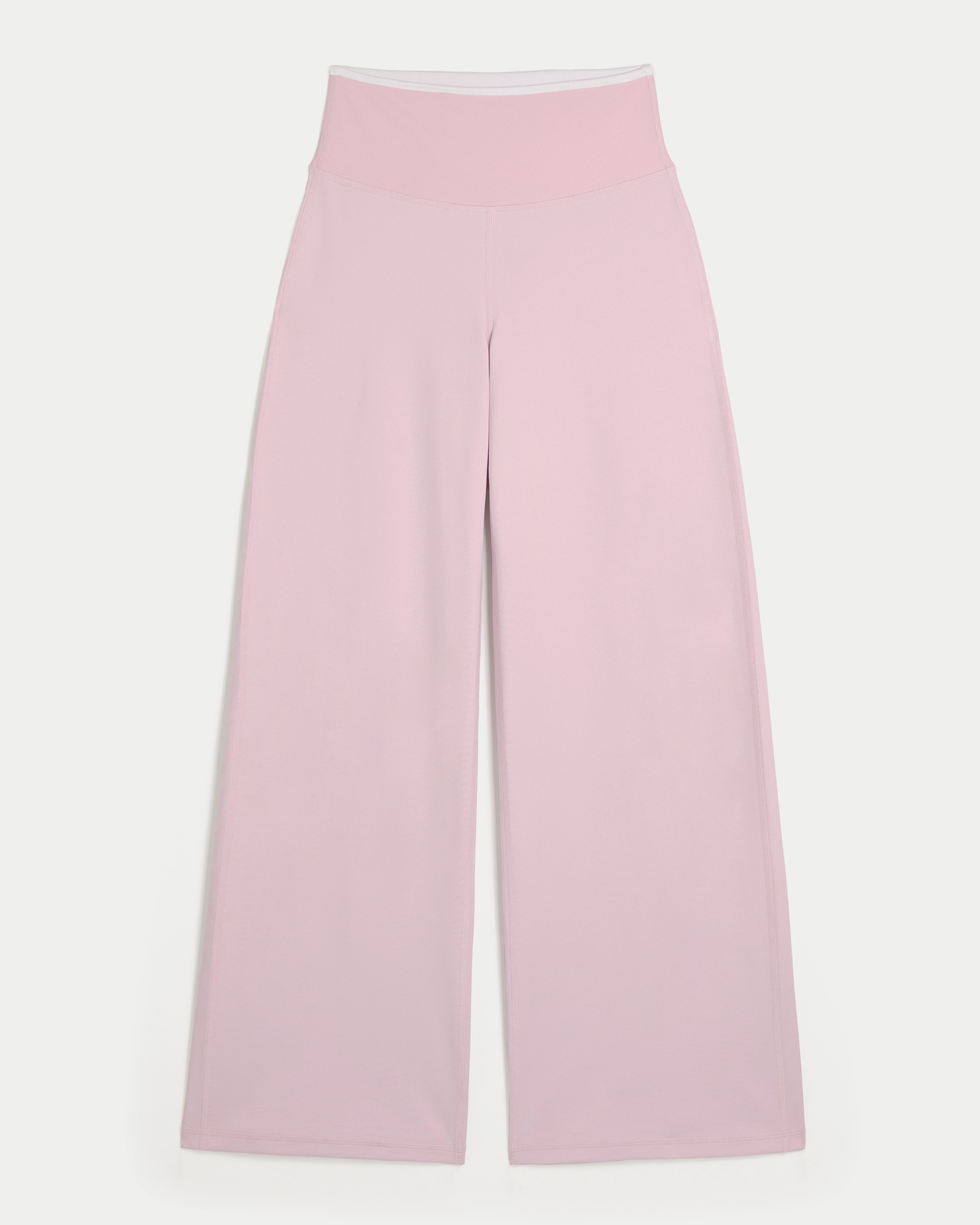 Gilly Hicks Active Recharge Foldover Wide-leg Pants In Purple