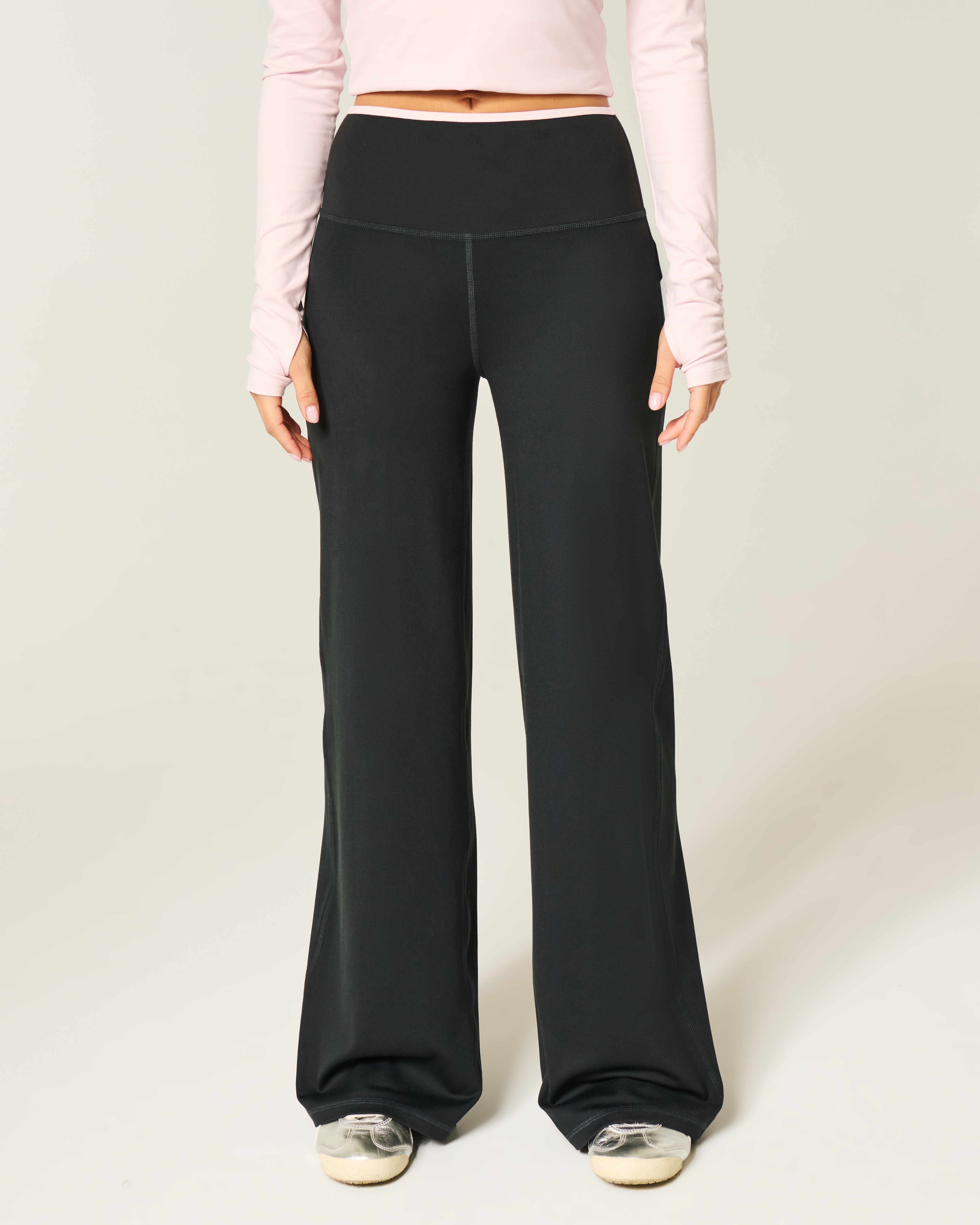 Gilly Hicks Active Recharge Foldover Wide-Leg Pants
