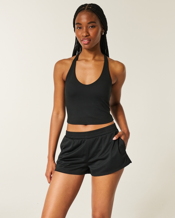 Gilly Hicks Active Mesh Shorts, Black view 1