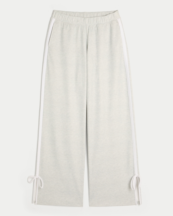 Gilly Hicks Active Side Bow Baggy Pants, Light Heather Grey view 1