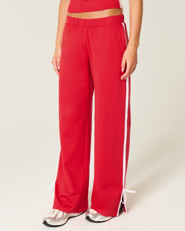 Gilly Hicks Active Side Bow Baggy Pants, Cherry Red view 2