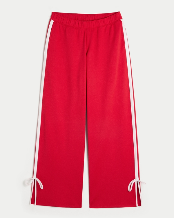 Gilly Hicks Active Side Bow Baggy Pants, Cherry Red view 1
