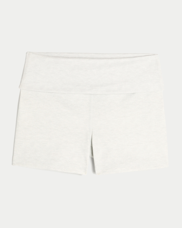 Gilly Hicks Active Foldover Shortie, Light Heather Grey view 1