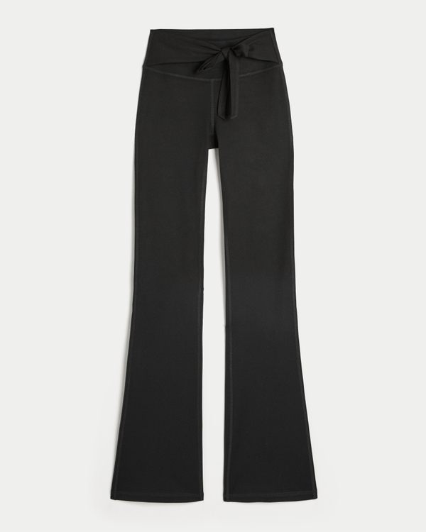 Gilly Hicks Active Recharge Tie-Waist Boot Leggings, Black view 1