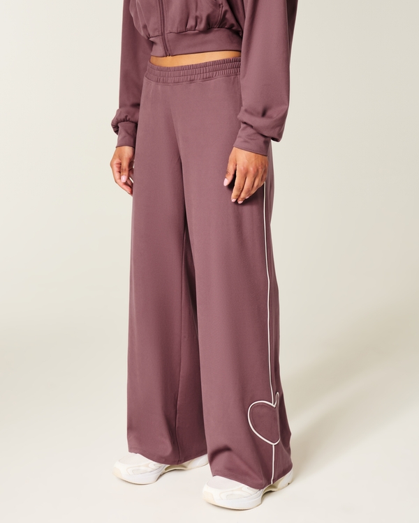 Gilly Hicks Active Recharge Heart-Tipped Baggy Pants, Rose Brown view 2