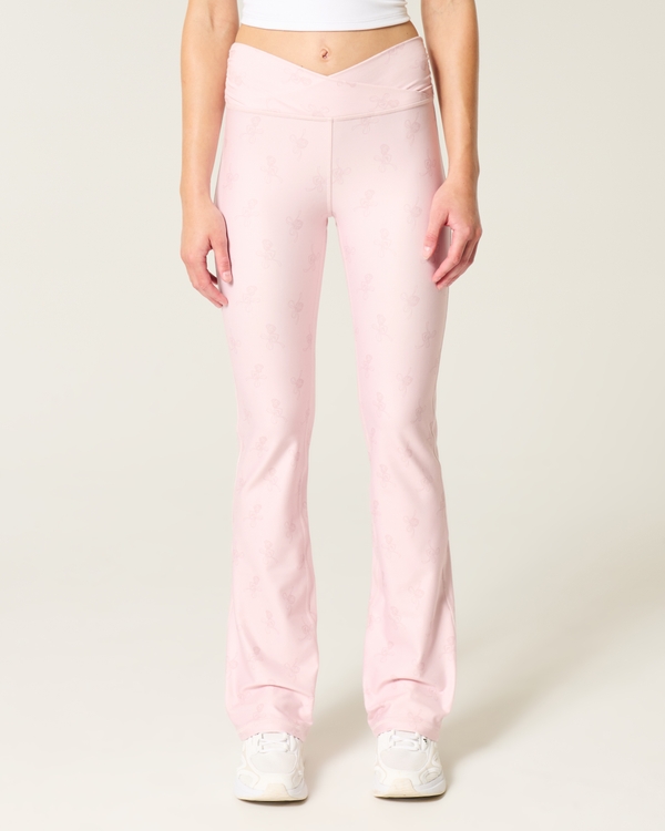 Gilly Hicks Active Recharge Wrap Boot Pants, Light Lilac Locket Print view 2