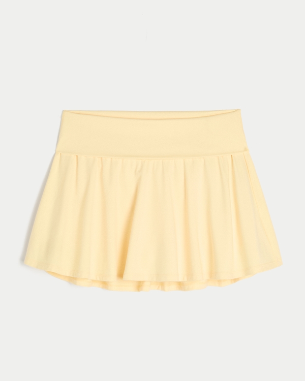 Gilly Hicks Active Recharge Foldover Skortie, Buttercream view 1