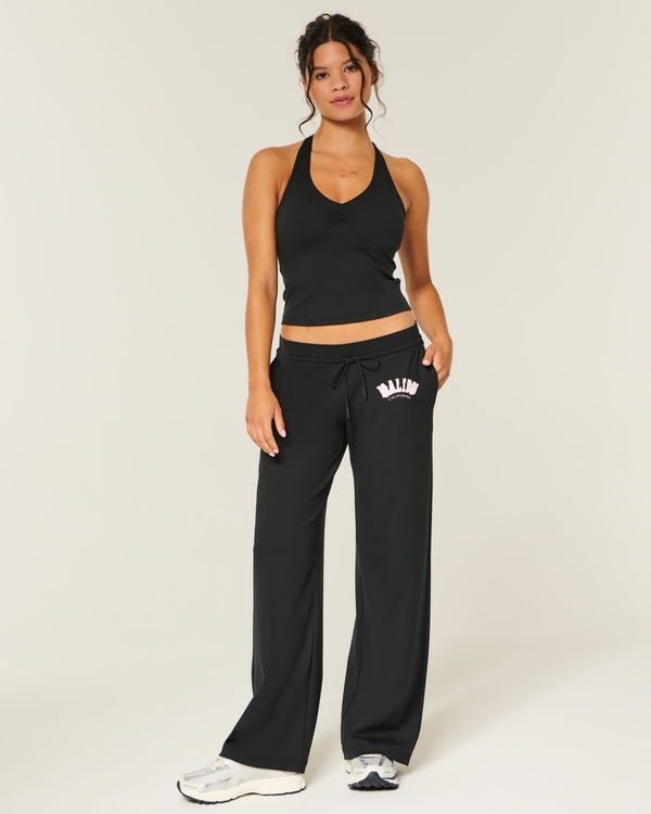 Gilly Hicks Active Recharge Graphic Baggy Pants, Black view 1