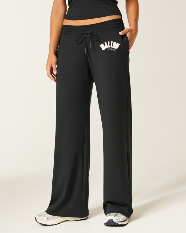 Gilly Hicks Active Recharge Graphic Baggy Pants, Black view 2
