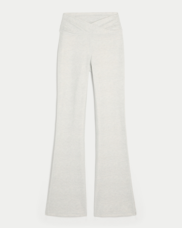 Gilly Hicks Active Recharge Wrap Waist Boot Leggings, Light Heather Grey view 1