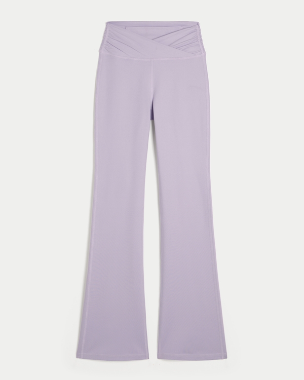 Gilly Hicks Active Recharge Wrap Waist Bootcut Leggings, Light Purple view 1