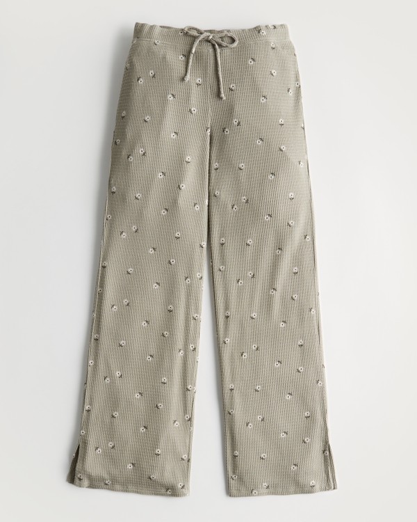 Women's Gilly Hicks Cozy Waffle Wide Leg Pants | Women's Mid-Season Sale Up To 50% Off | HollisterCo.com