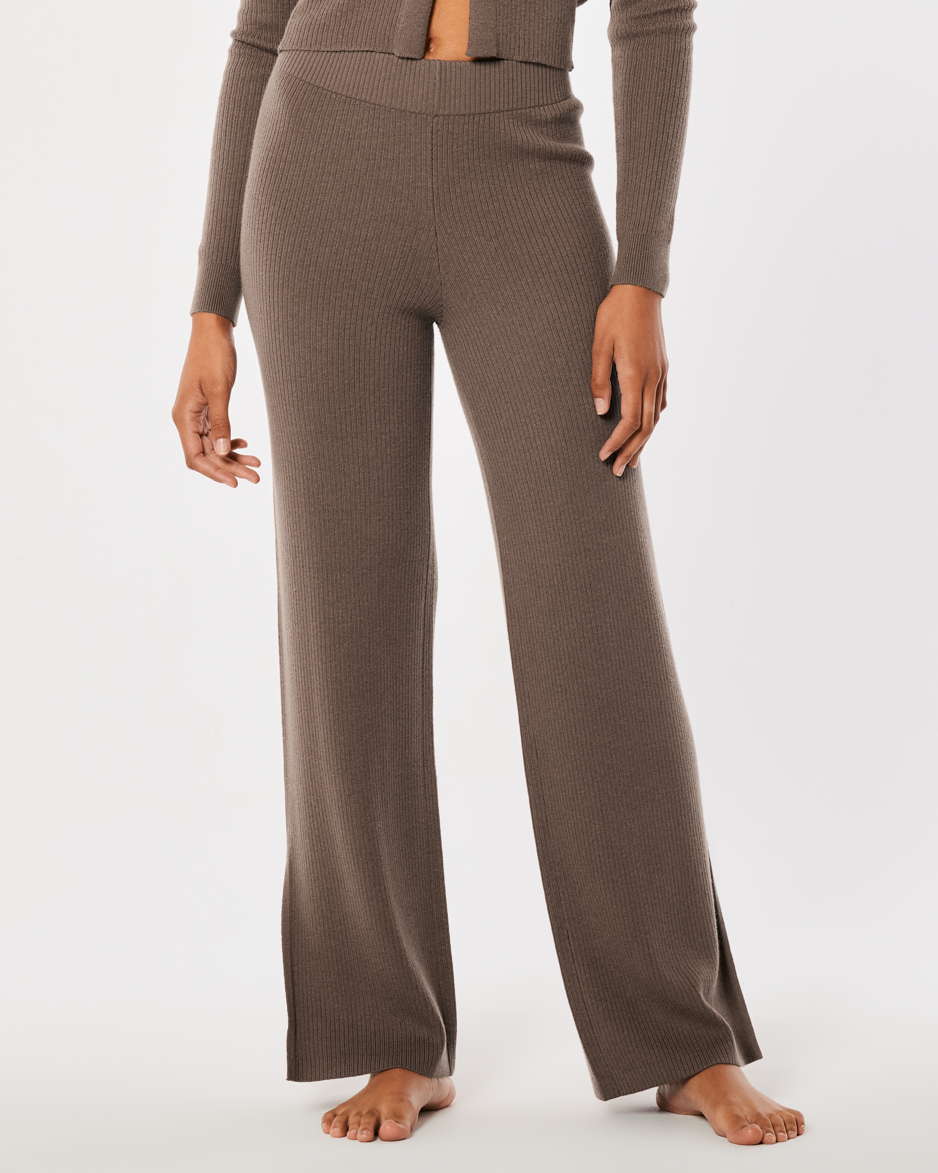 Women's Gilly Hicks Sweater-Knit Flare Pants, Women's Bottoms