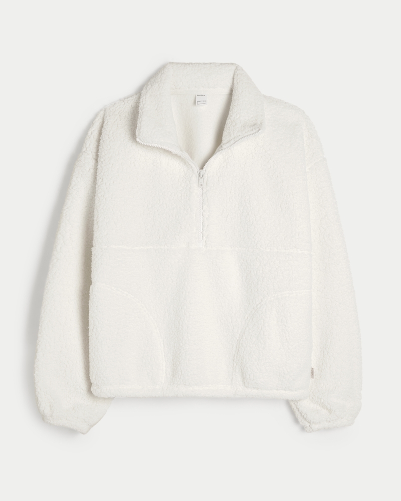 Hollister sherpa half store zip