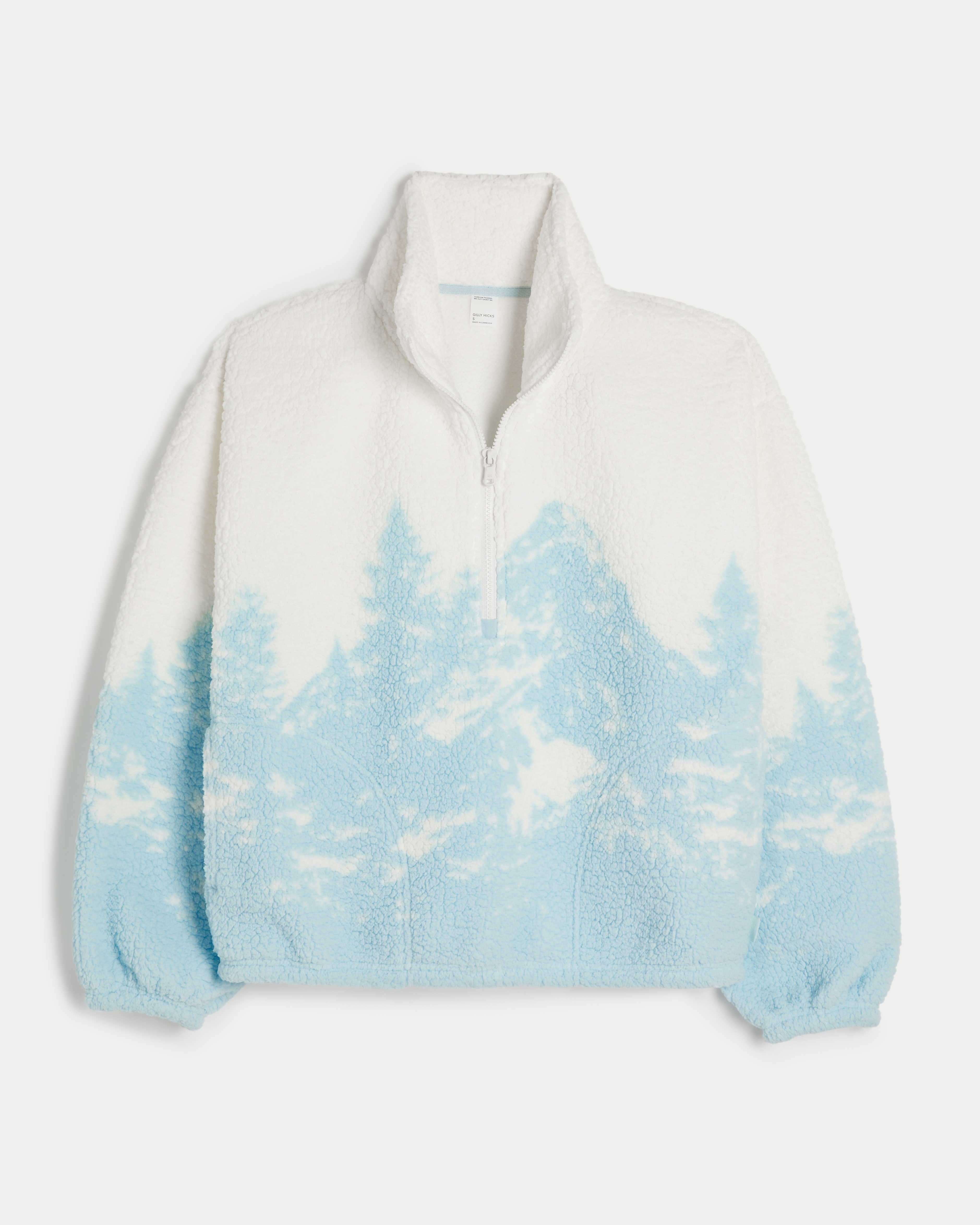 Hollister half deals zip sherpa sweatshirt