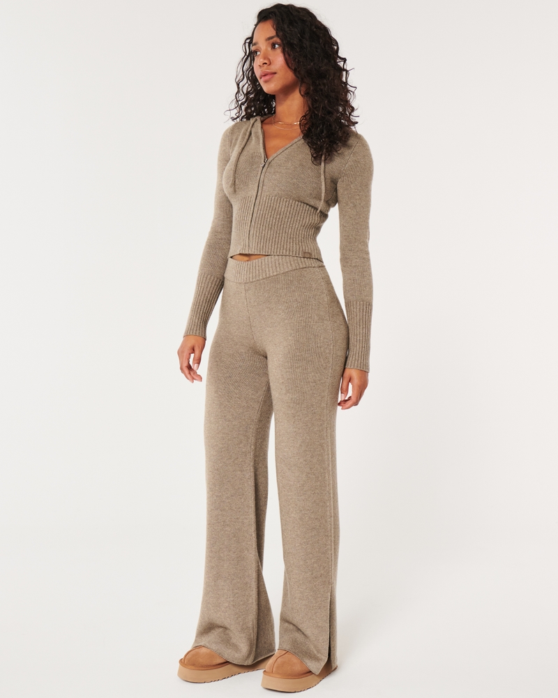 Women's Gilly Hicks Sweater-Knit Flare Pants, Women's Clearance