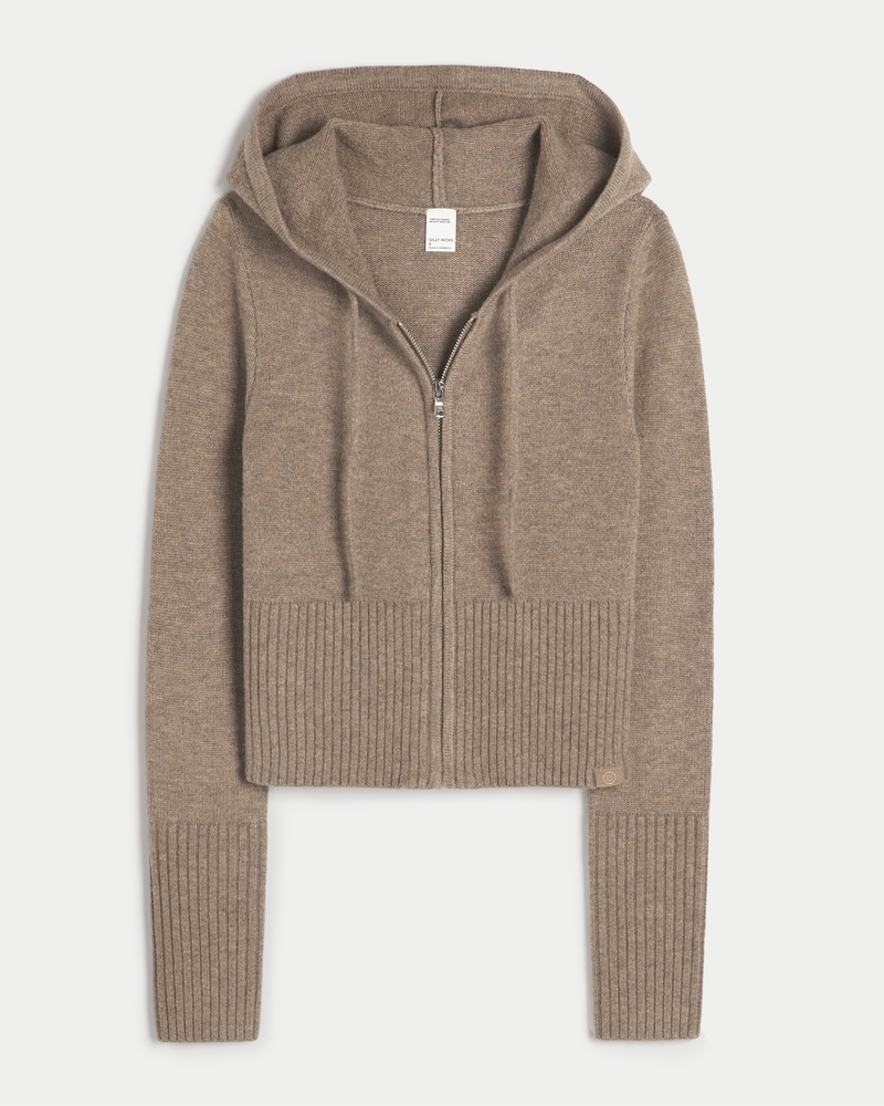 Cropped zip discount up hoodie hollister