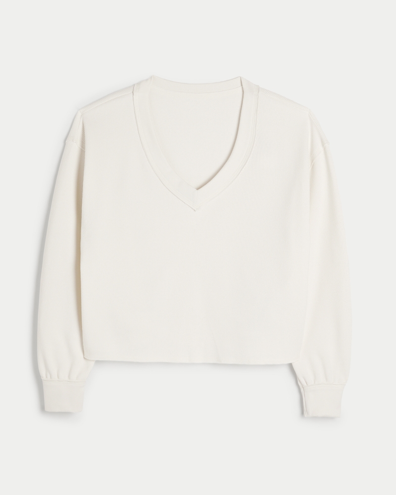 Hollister Co. Waffle-Knit V-neck Sweaters for Women