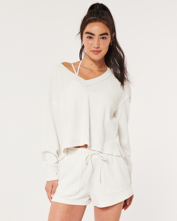 Gilly Hicks Waffle Shorts, Winter White