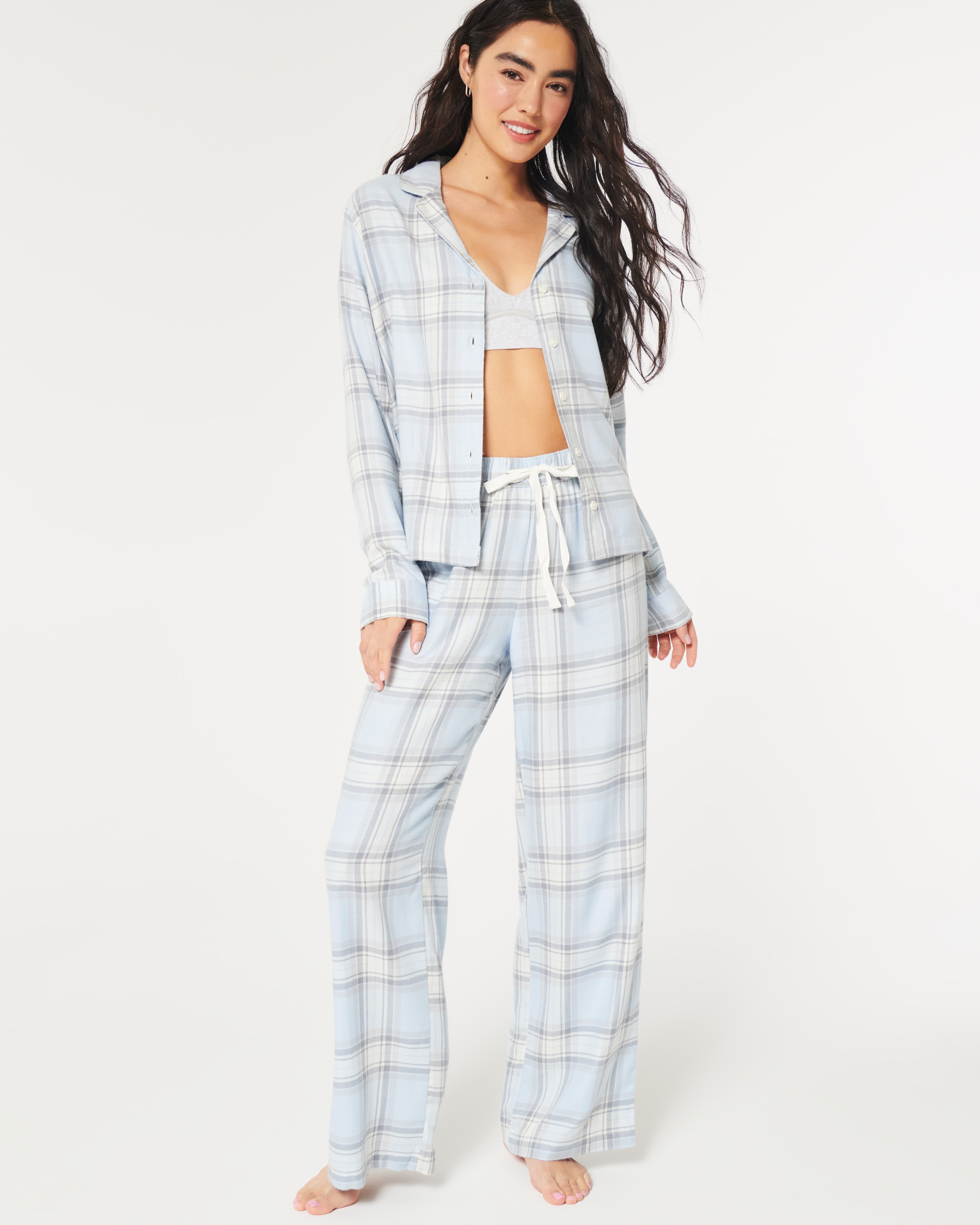 Hollister Gilly Hicks Cozy Sleep Set in White