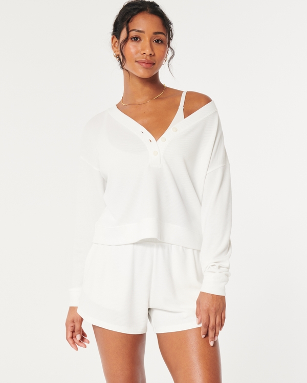 Cozy waffle sleep online set hollister