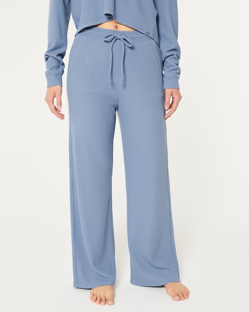 Women's Gilly Hicks Waffle Wide-Leg Pants | Women's Sleepwear & Loungewear | HollisterCo.com