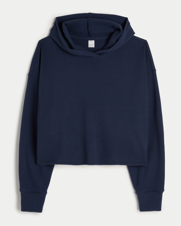 Gilly Hicks Cozy Waffle Hoodie, Navy Blue