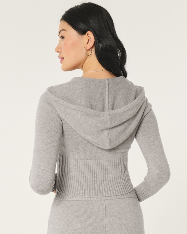 Gilly Hicks Sweater-Knit Zip-Up Hoodie